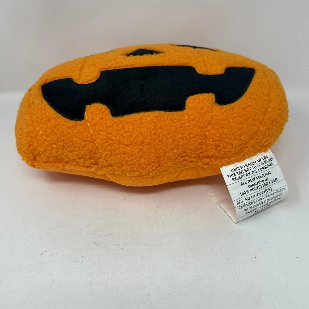 Way to Celebrate Pillow Orange Pumpkin Halloween Shaped Sherpa Plush